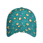 Blue Zombie Pattern Print Baseball Cap