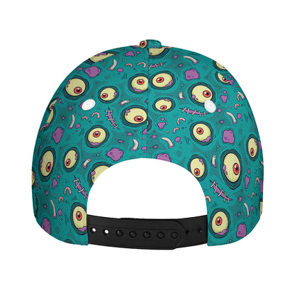 Blue Zombie Pattern Print Baseball Cap