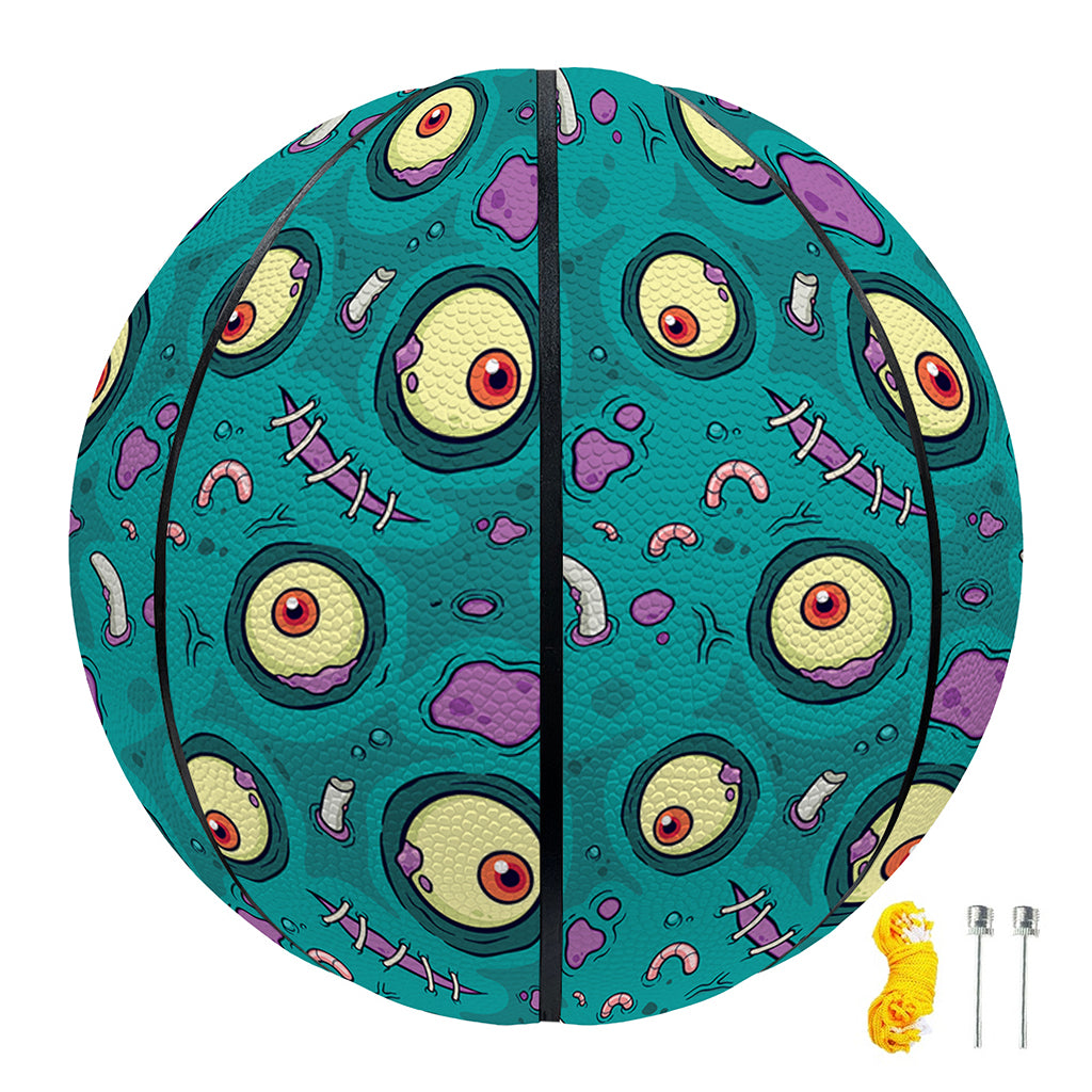 Blue Zombie Pattern Print Basketball