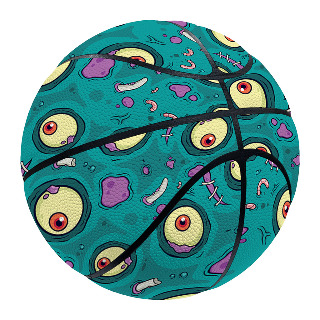 Blue Zombie Pattern Print Basketball