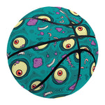 Blue Zombie Pattern Print Basketball