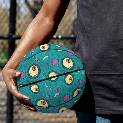 Blue Zombie Pattern Print Basketball