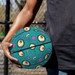 Blue Zombie Pattern Print Basketball