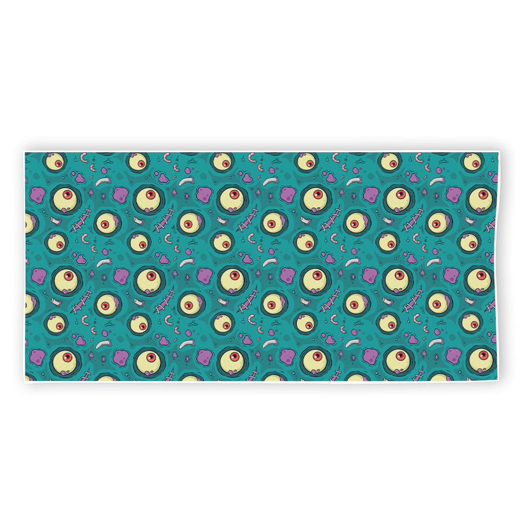 Blue Zombie Pattern Print Beach Towel