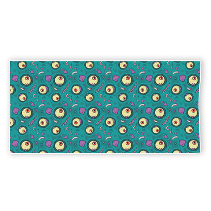 Blue Zombie Pattern Print Beach Towel