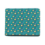Blue Zombie Pattern Print Bifold Wallet