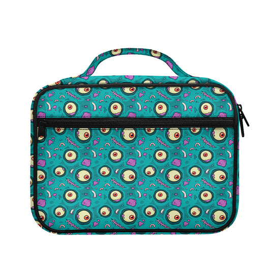 Blue Zombie Pattern Print Briefcase Bible Bag
