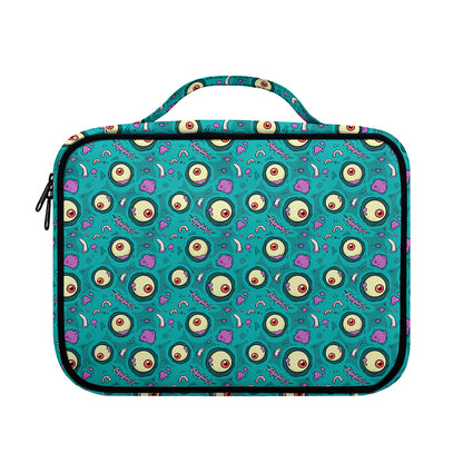 Blue Zombie Pattern Print Briefcase Bible Bag