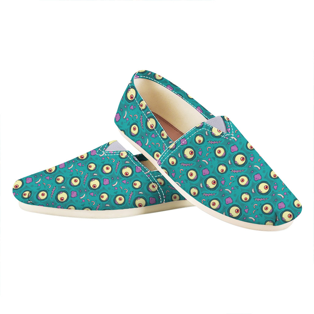 Blue Zombie Pattern Print Casual Shoes