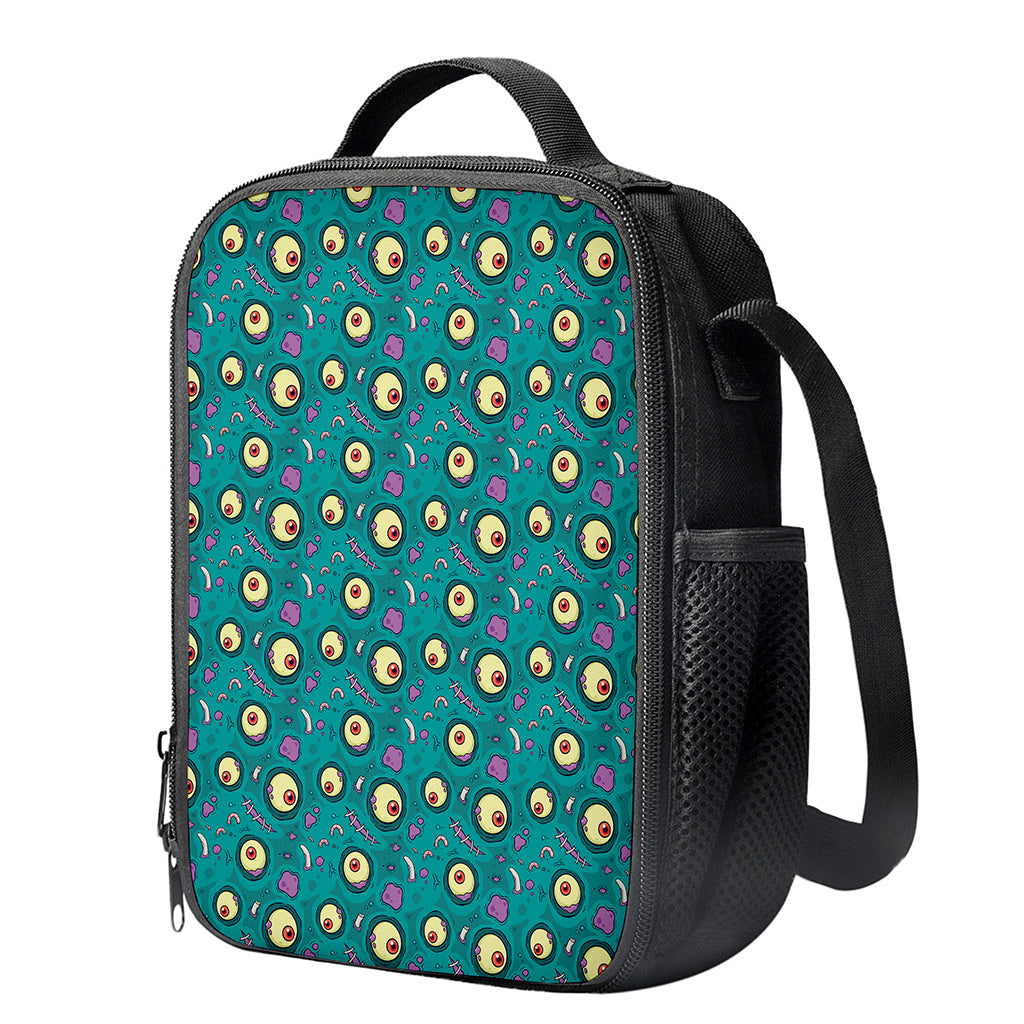 Blue Zombie Pattern Print Crossbody Lunch Bag