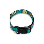 Blue Zombie Pattern Print Dog Collar