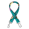 Blue Zombie Pattern Print Dog Seat Belt