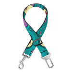 Blue Zombie Pattern Print Dog Seat Belt