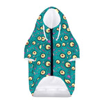 Blue Zombie Pattern Print Dog Zip Up Hoodie