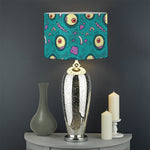 Blue Zombie Pattern Print Drum Lamp Shade