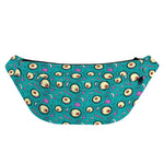 Blue Zombie Pattern Print Fanny Pack