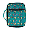 Blue Zombie Pattern Print Front Pocket Bible Bag