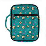 Blue Zombie Pattern Print Front Pocket Bible Bag