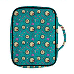 Blue Zombie Pattern Print Front Pocket Bible Bag