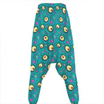 Blue Zombie Pattern Print Hammer Pants