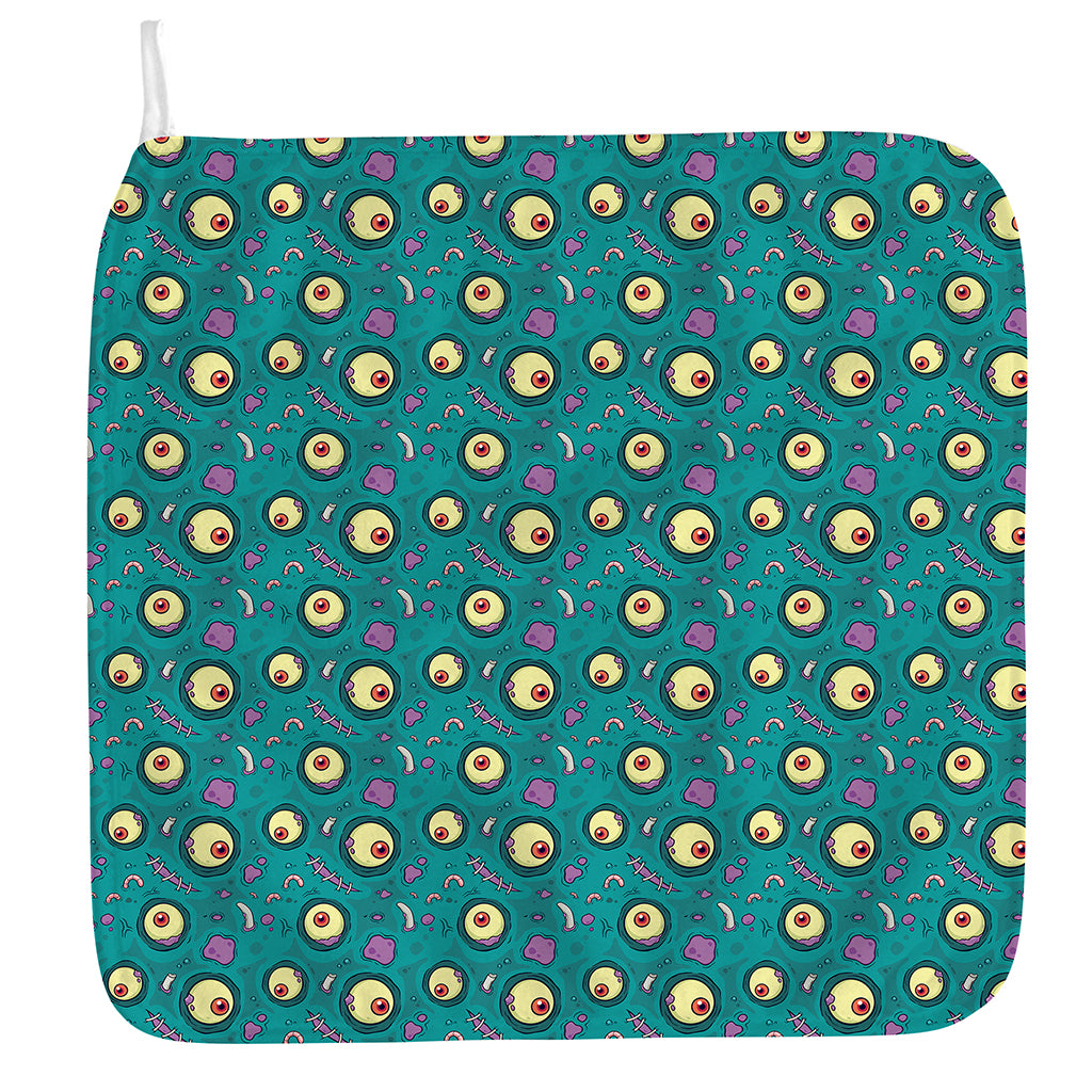 Blue Zombie Pattern Print Hand Towel