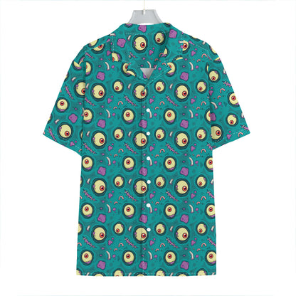 Blue Zombie Pattern Print Hawaiian Shirt