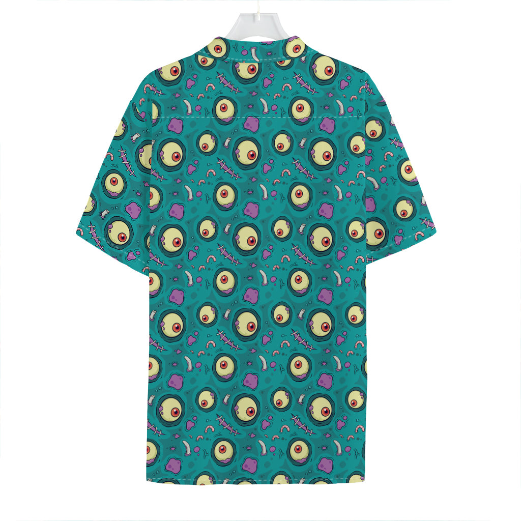 Blue Zombie Pattern Print Hawaiian Shirt