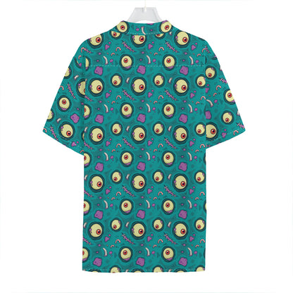 Blue Zombie Pattern Print Hawaiian Shirt