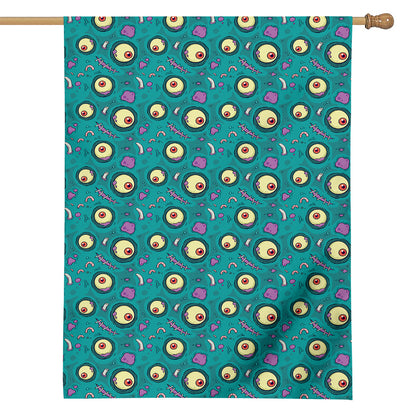 Blue Zombie Pattern Print House Flag