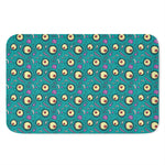 Blue Zombie Pattern Print Indoor Door Mat