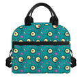 Blue Zombie Pattern Print Insulated Lunch Bag