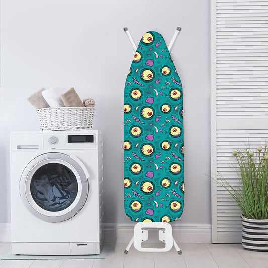Blue Zombie Pattern Print Ironing Board Cover