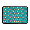 Blue Zombie Pattern Print Kitchen Mat