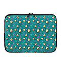 Blue Zombie Pattern Print Laptop Sleeve