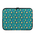 Blue Zombie Pattern Print Laptop Sleeve