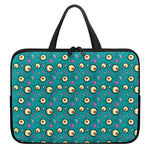 Blue Zombie Pattern Print Laptop Sleeve With Handle