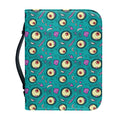 Blue Zombie Pattern Print Leather Bible Cover
