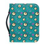 Blue Zombie Pattern Print Leather Bible Cover