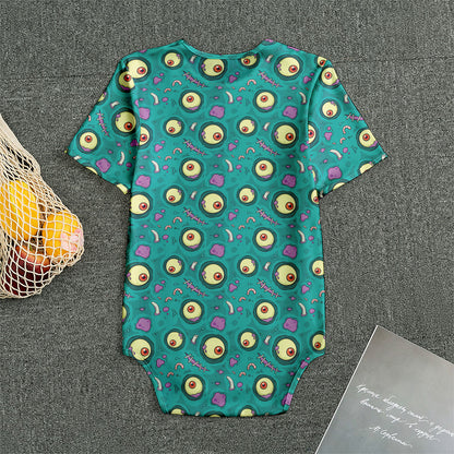 Blue Zombie Pattern Print Men's Bodysuit