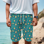 Blue Zombie Pattern Print Men's Cargo Shorts