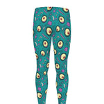 Blue Zombie Pattern Print Men's leggings