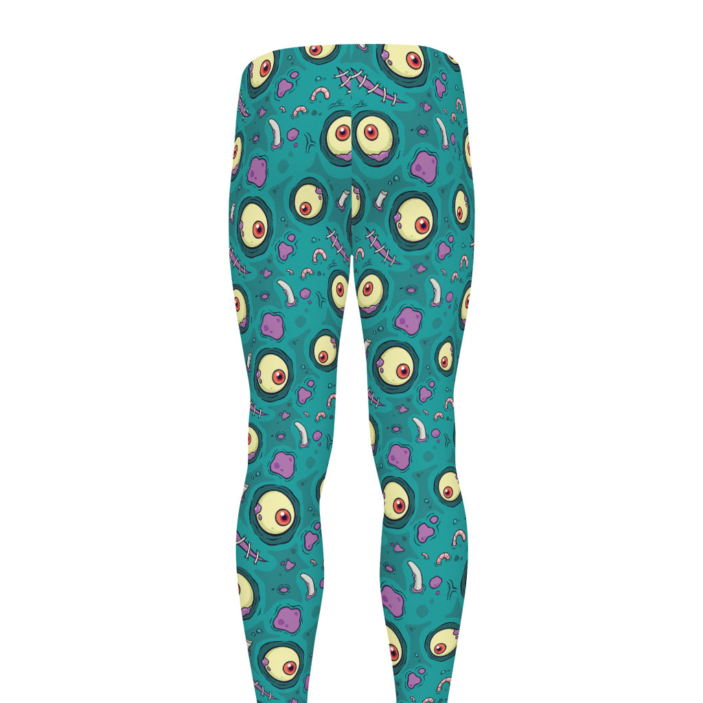 Blue Zombie Pattern Print Men's leggings
