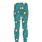 Blue Zombie Pattern Print Men's leggings
