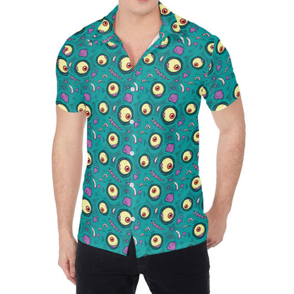 Blue Zombie Pattern Print Men's Shirt