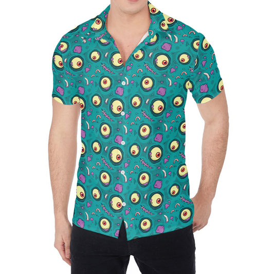 Blue Zombie Pattern Print Men's Shirt