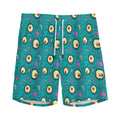 Blue Zombie Pattern Print Men's Athletic Shorts