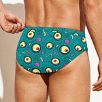 Blue Zombie Pattern Print Men's Swim Briefs