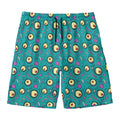 Blue Zombie Pattern Print Men's Swim Trunks