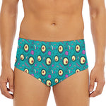 Blue Zombie Pattern Print Men's Triangle Swim Briefs