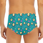 Blue Zombie Pattern Print Men's Triangle Swim Briefs